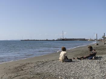 Boys play near Leroy Wharf, a port outside Honiara that some opposition leaders and experts think China could use as a de facto base. 