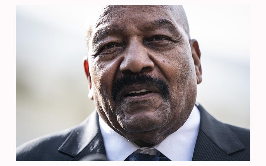 Jim Brown at the White House on Feb. 18, 2020, in Washington, D.C. 