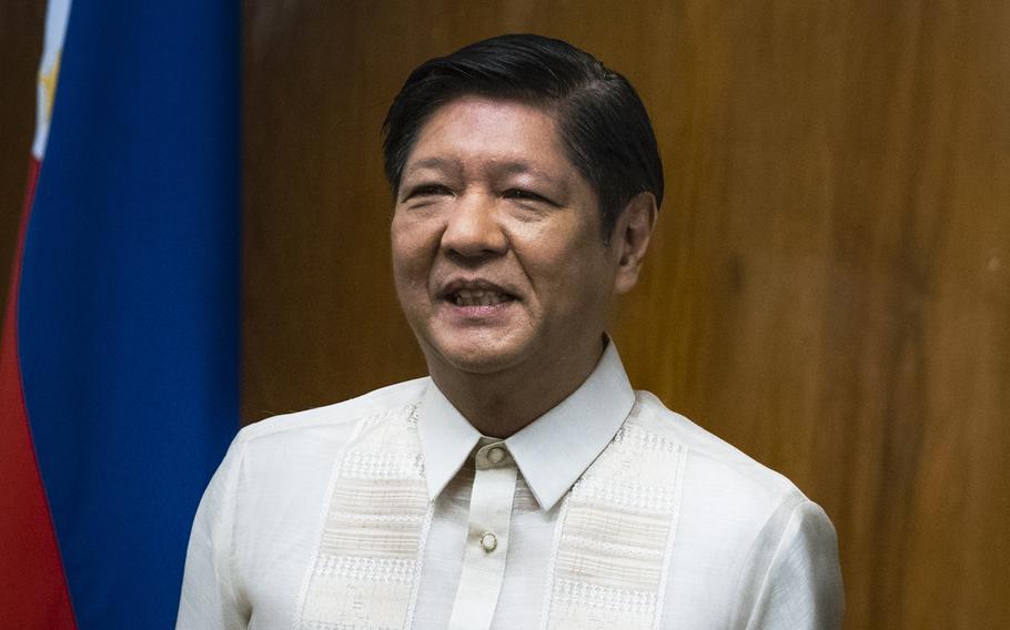 Philippine President Ferdinand Marcos Jr. poses in Manila, Feb. 2, 2023.