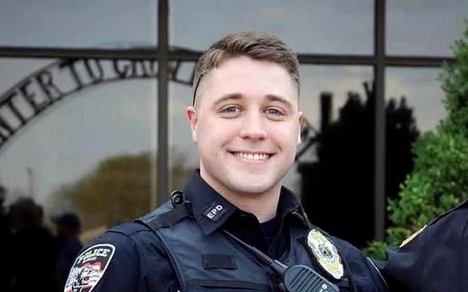 Army veteran Noah Shahnavaz, 24, was shot and killed Sunday, July 31, 2022, while working as a police officer in Elwood, Ind. 