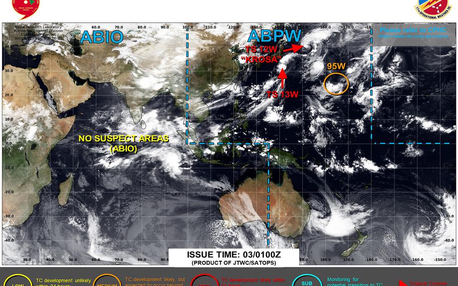 Bailu upgraded to a tropical storm, has put the pedal to the metal heading quickly northeast away from the Kanto Plain.