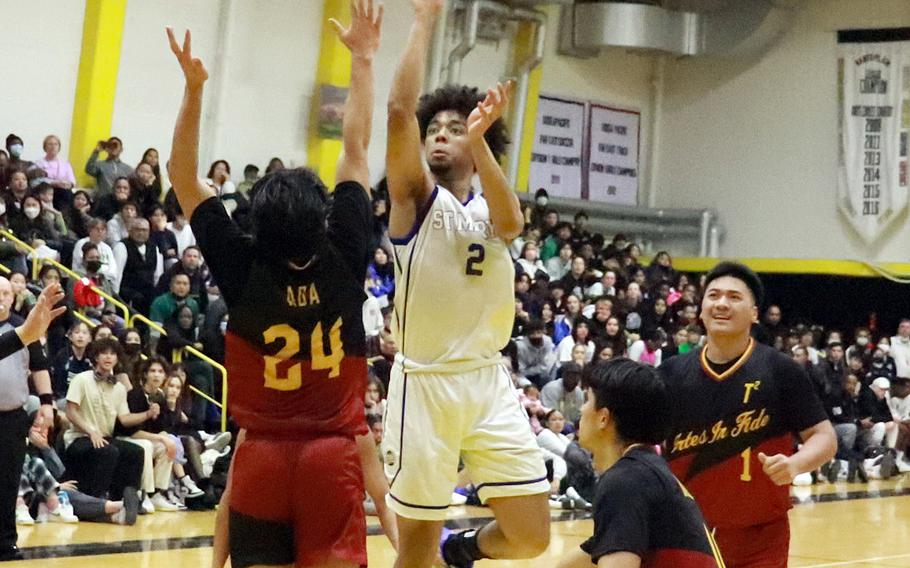 Roy Igwe was named the most valuable player of the tournament.  He scored 21 points to lead St. Mary's past champion Father Duenas Memorial, 59-51, in the Kanto Classic 5 American School of America Saturday's boys championship game in Japan.