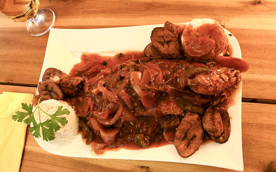 Good Vibes' menu includes red snapper, which is served in a sweet brown sauce and sourced from London.