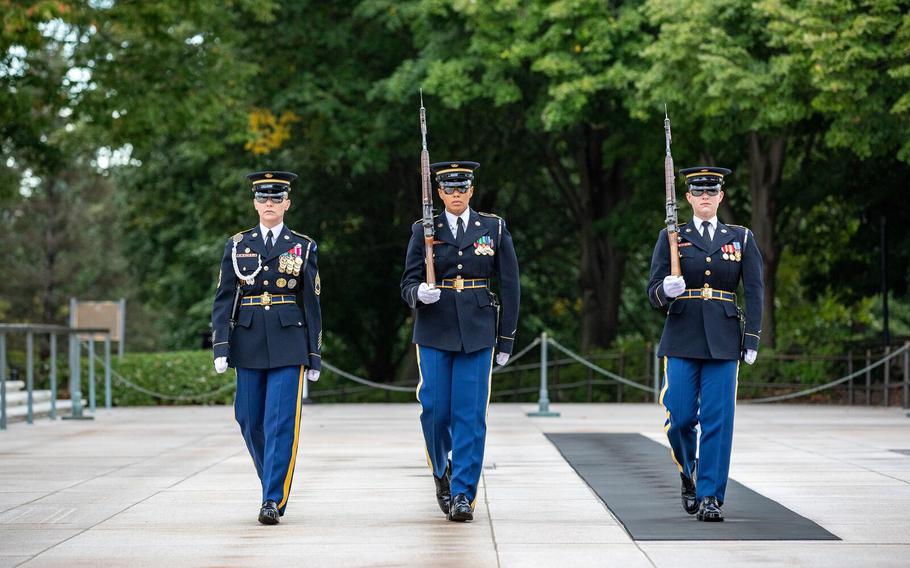 For the first time in history, an all-female guard change occurred with the 38th Sergeant of the Guard at the Tomb of the Unknown Soldier at Arlington National Cemetery. 