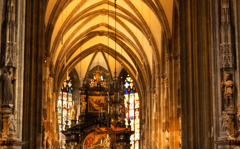 The nave of the Stephansdom, the cathedral of Vienna. 