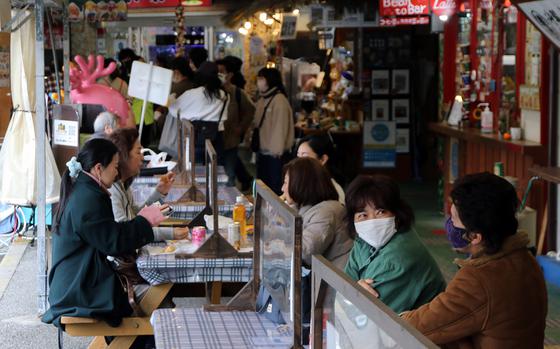 Onna no Eki Nakayukui Market, whose name translates roughly to Roadside Station, is an amalgamation of restaurants and vendors hawking every Okinawan souvenir.