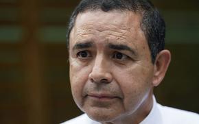 U.S. Rep. Henry Cuellar, D-Texas, talks to a member of the media during a campaign event in San Antonio, May 4, 2022. Cuellar was carjacked late Monday, Oct. 2, 2023, in Washington's Navy Yard area, about a mile from the U.S. Capitol, multiple media sources reported.