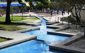 SAN DIEGO, CA - AUGUST 12: The student union at UC San Diego sits empty on Wednesday, Aug. 12, 2020 in San Diego, CA. San Diego area colleges have turned into ghost towns since the coronavirus pandemic, (K.C. Alfred / The San Diego Union-Tribune)