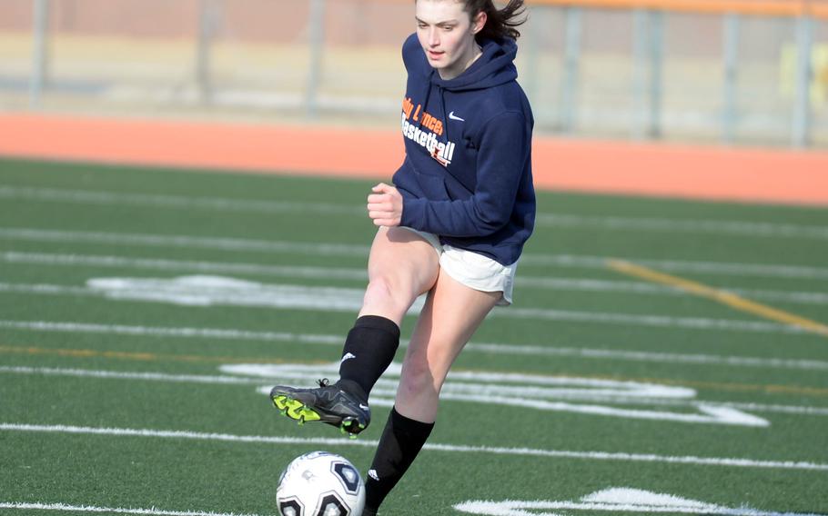 Sophomore Claire Anderson will help bolster the midfield for Humphreys' girls soccer team.