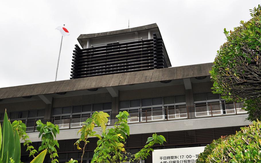 The Naha District Court building in Naha, Okinawa, is seen on Thursday, Feb. 17, 2022. 