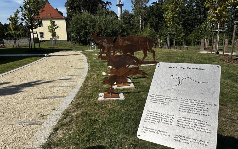 The nature trail has interactive learning stations for Grafenwoehr Elementary School students to learn about the local environment. 