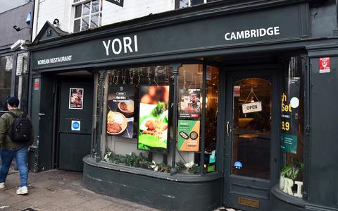 The Yori Korean restaurant location in Cambridge, England. The chain has a separate barbecue-focused location in the city as well.
