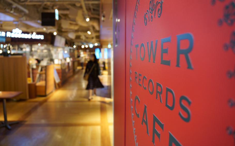 A cafe on the second floor of Tower Records’ landmark store in Tokyo’s Shibuya district provides drinks, snacks and respite from your music shopping. 