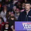 Tom Barrett, who is running for Michigan's 7th Congressional District speaks before former US President and Republican presidential candidate Donald Trump holds his final campaign rally before election day at Van Andel Arena in Grand Rapids, Michigan, on Nov. 4, 2024. (Jeff Kowalsky/AFP/Getty Images/TNS)