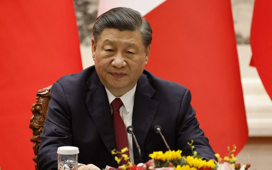 China’s President Xi Jinping in Beijing on April 6, 2023. Chinese intelligence agencies will be able to monitor ship traffic and electronic communications from a new base in Cuba, 90 miles from Florida.