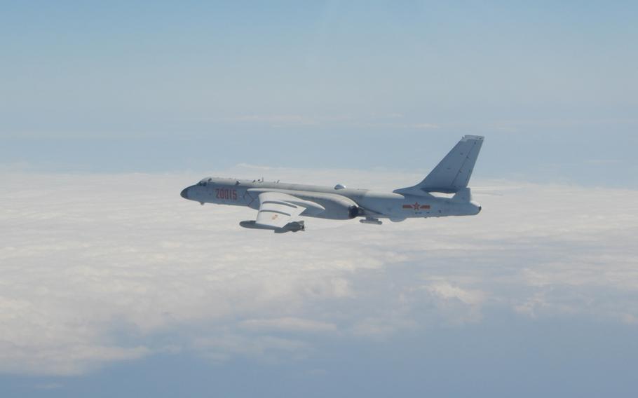 This Xian H-6 bomber was among the 149 Chinese warplanes that entered Taiwanese airspace over a four-day period ending Monday, Oct. 4, 2021. 