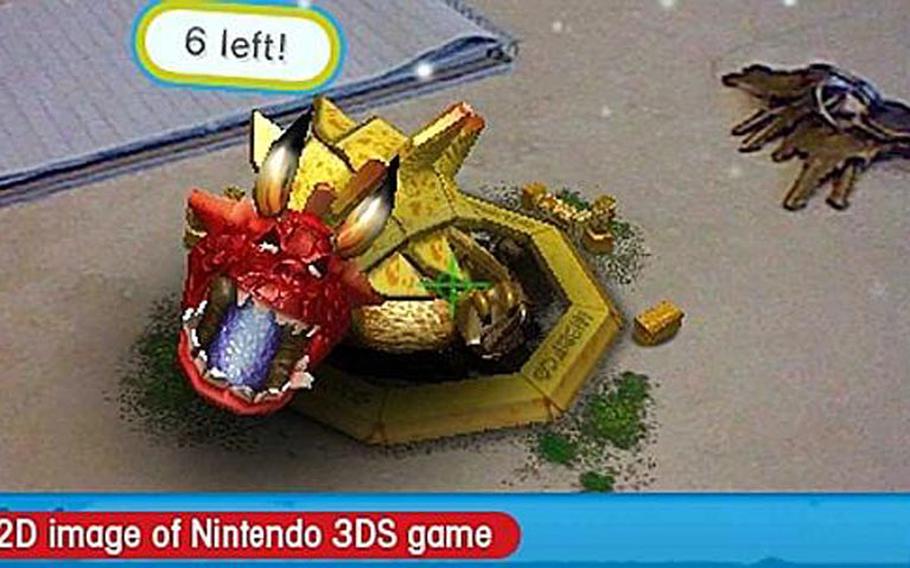 In this video game image released by Nintendo, a scene is shown from, "AR Games."