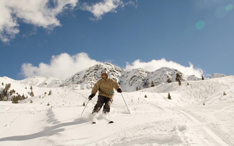 Skiing the Hochoetz Ski Area in Austria.