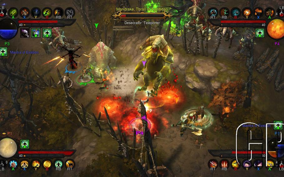 Heroes face the onslaught of a demonic invasion in “Diablo III,” now out on consoles.