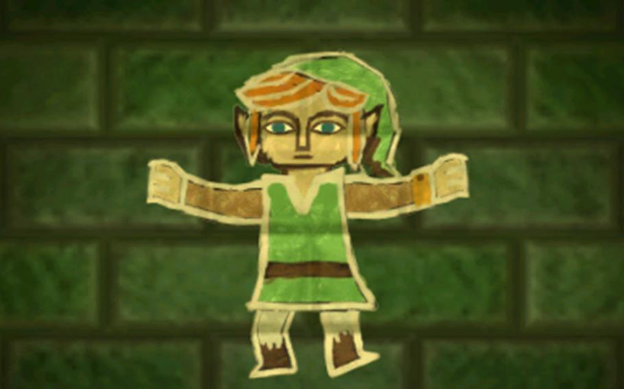 Link can smash himself against walls in “A Link Between Worlds,” making for some interesting puzzles and secret areas.