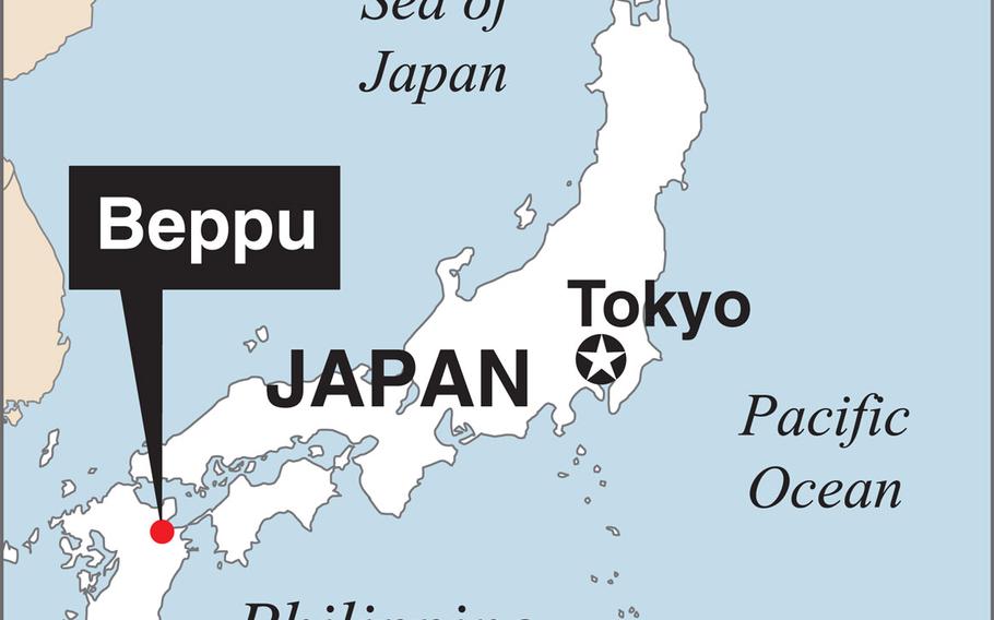 map of Beppu, Japan