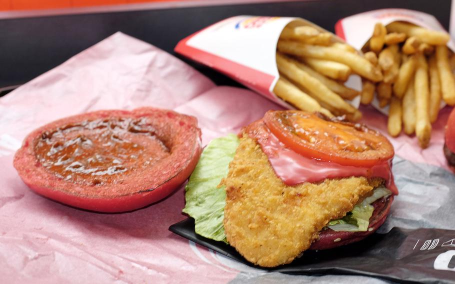  The hot sauce in Burger King's Aka Samurai Chicken sandwich is a miso paste with Chinese chili and red peppers.  It's just spicy enough to punch you in the face and maybe mask any other weird flavors.