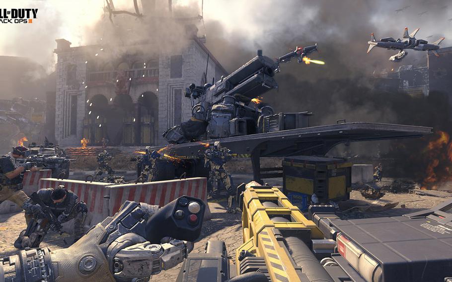 "Call of Duty: Black Ops III" invites players to engage in many frantic multiplayer battles. 