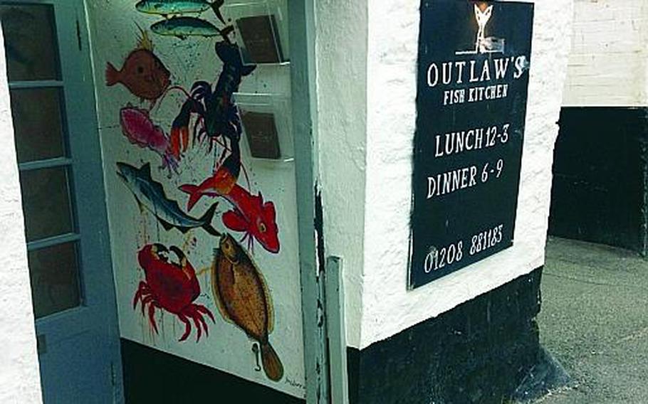 The casual Outlaw's Fish Kitchen in Port Isaac, Cornwall, England, proudly bears its own Michelin star.
