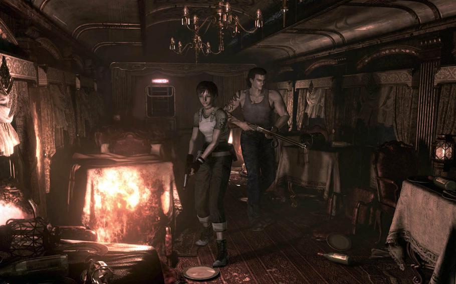 Even though the base models of "Resident Evil Zero" are almost 15 years old, everything looks quite nice. In particular, the backgrounds are exceptionally well rendered, with details that add to the foreboding atmosphere. 