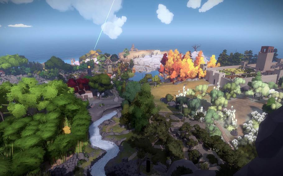 The world of "The Witness" is wide open. Some parts are locked off until a puzzle is solved, but nothing is artificially blocked off. Puzzles in “The Witness” take on different variations, but are ultimately the same type of brain-teaser.