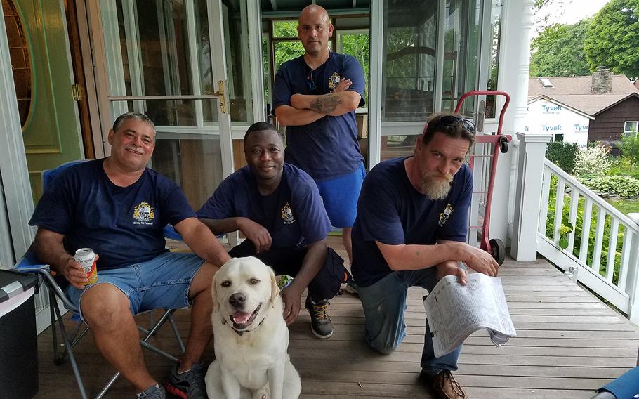 Lisa Smith Molinari's move-in crew.