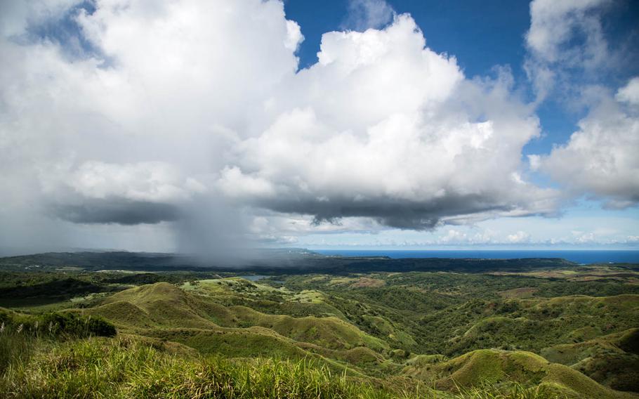 The view of northern Guam from Mount Lamlam on Aug. 16.