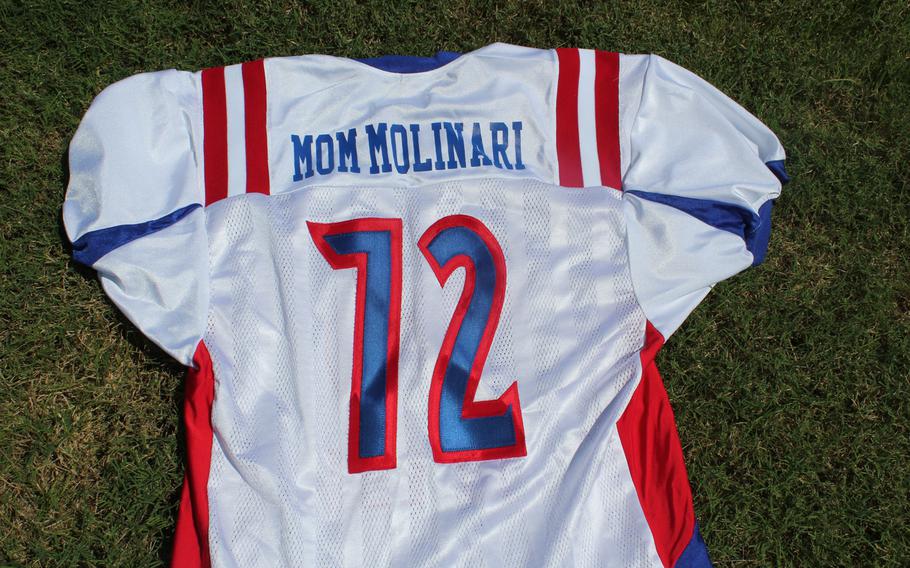 If this jersey could speak, it would speak of many years of junk food consumption and screaming in high school football stands.