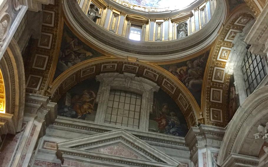Beautifully decorated niches can be found throughout St. Peter's Basilica in Rome. 