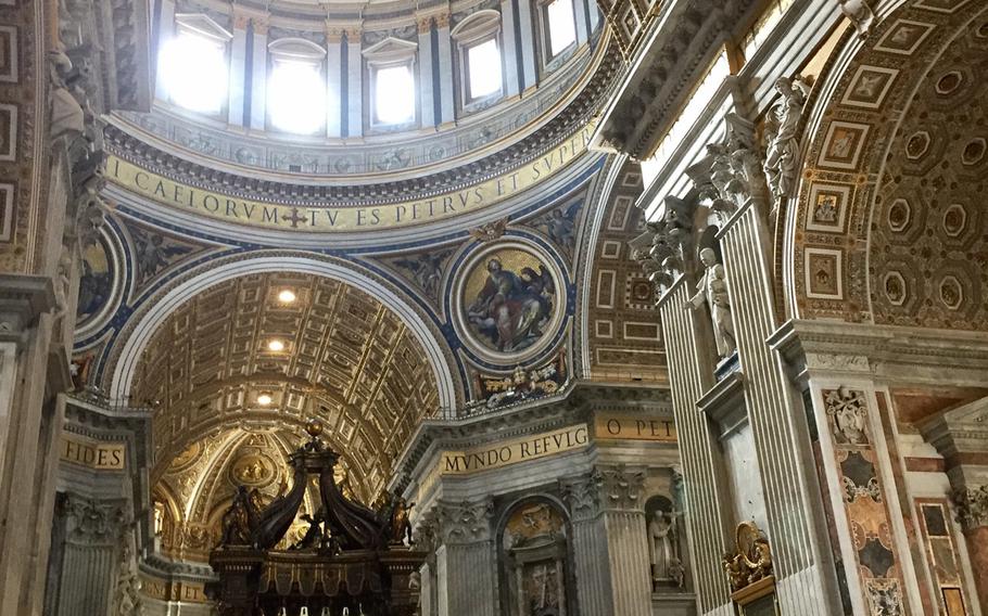 Visitors flock en masse to St. Peter's Basilica at Vatican City in Rome to take in this jewel of the Christian world, filled with majestic architecture and beautiful artwork.
