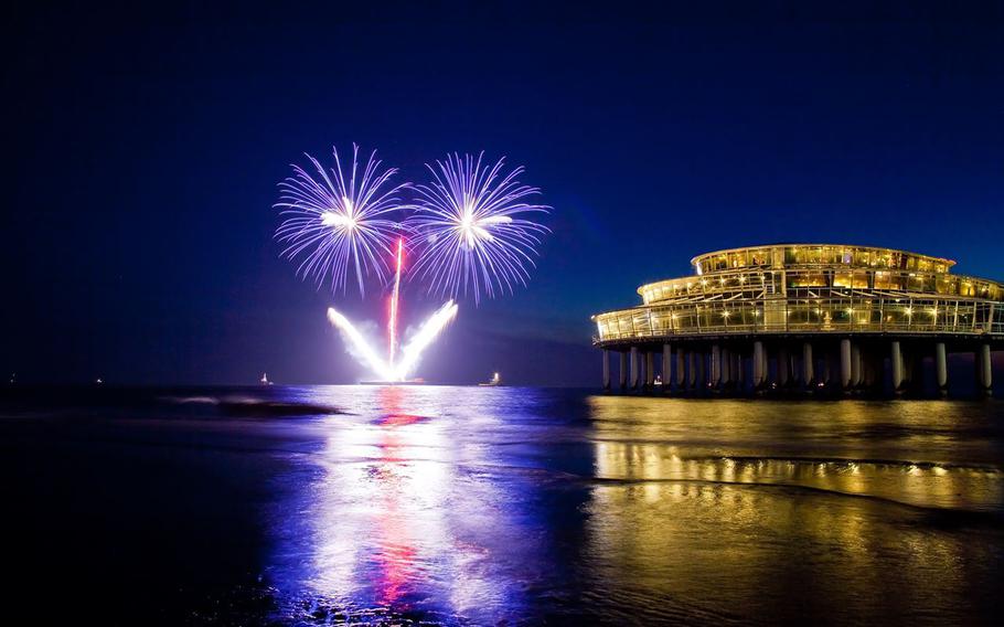 This weekend's Fireworks Festival in Scheveningen, Netherlands, just outside of The Hague, include nightly fireworks competitions, performances by fire artists, dance ensembles and other street acts. 