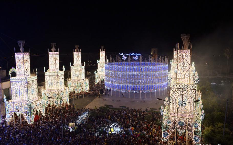 The Festival of Illuminations in Scorrano, Italy, is one of many worthwhile public events running in July. This festival takes place July 5-9.