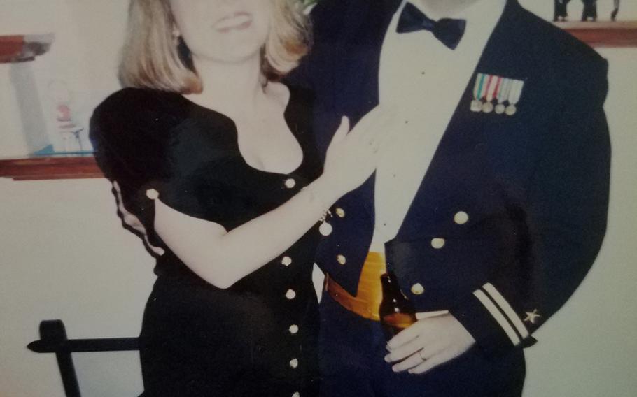 Lisa Smith Molinari and Francis Molinari at the Military ball in 1994. 
