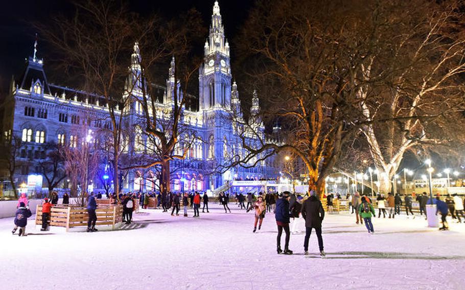 Vienna allows folks to skate in front of City Hall until March 1. 