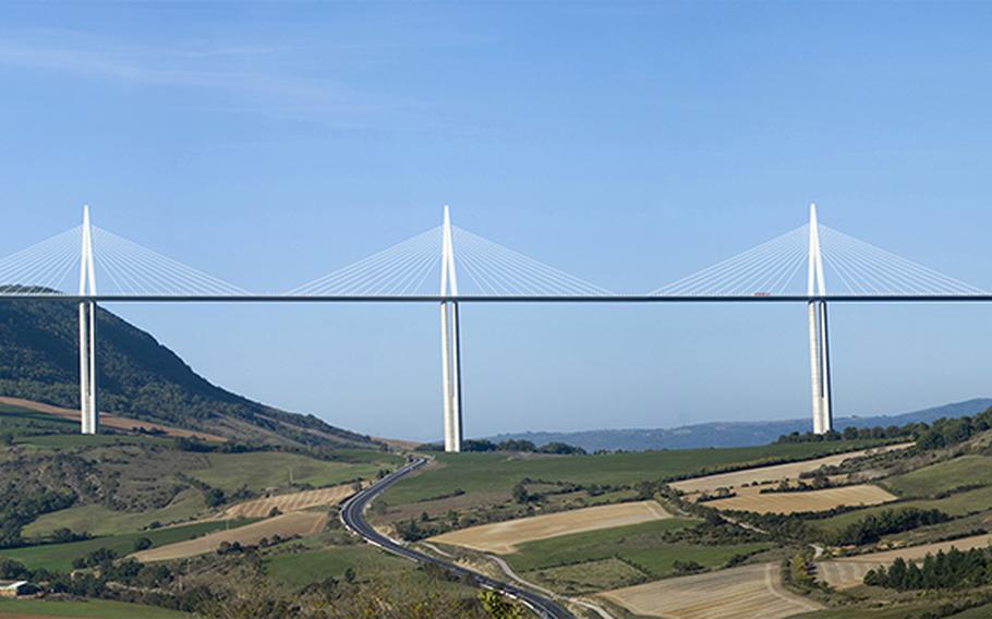France’s Millau Viaduct is 1.5 miles long, and at 1,104 feet it’s the tallest bridge in the world.