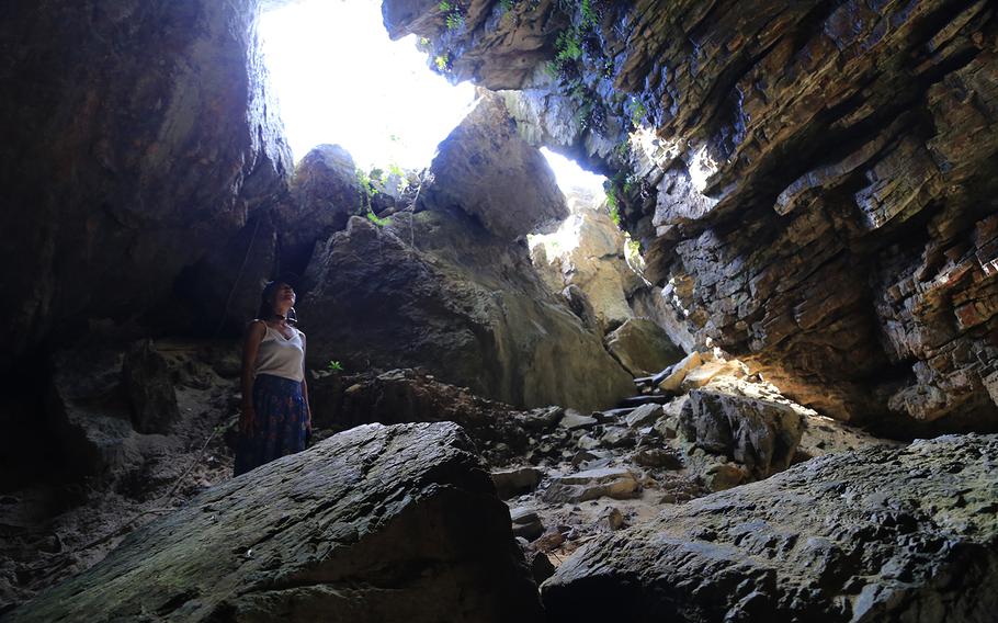 Kumaya Cave on the north side of Okinawa's Iheya Island is a sacred place for locals. It's said that Amaterasu, the goddess of the sun in Japanese mythology, hid herself in the cave and the world was covered in darkness. 