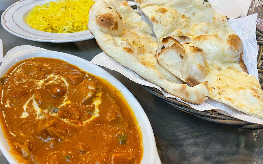 The chef's special chicken curry and garlic naan from Mito Cha near Osan Air Base, South Korea, are a winning combination. 

