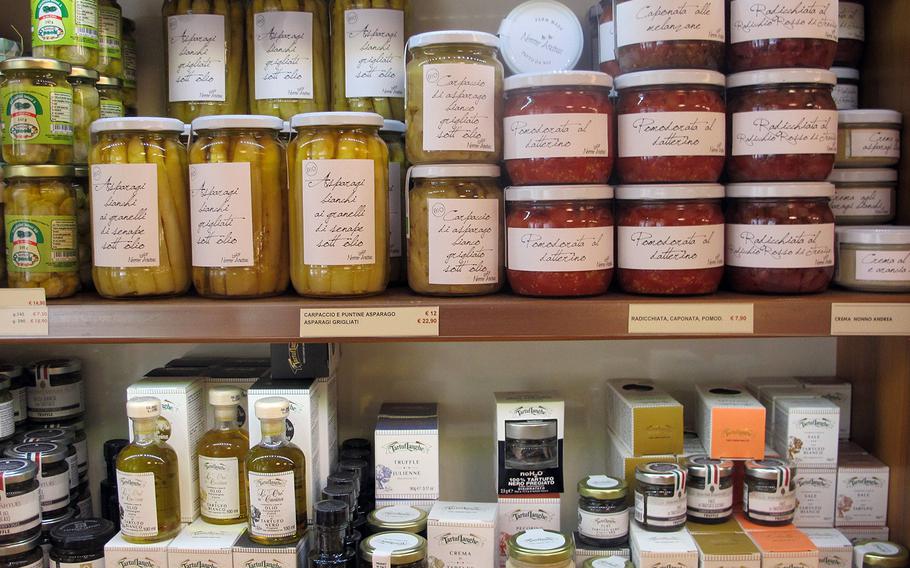 With vegetables, sauces, vinegars, oils and truffle salt, Il Ceppo in Vicenza, Italy, is a cornucopia of tasty delights.