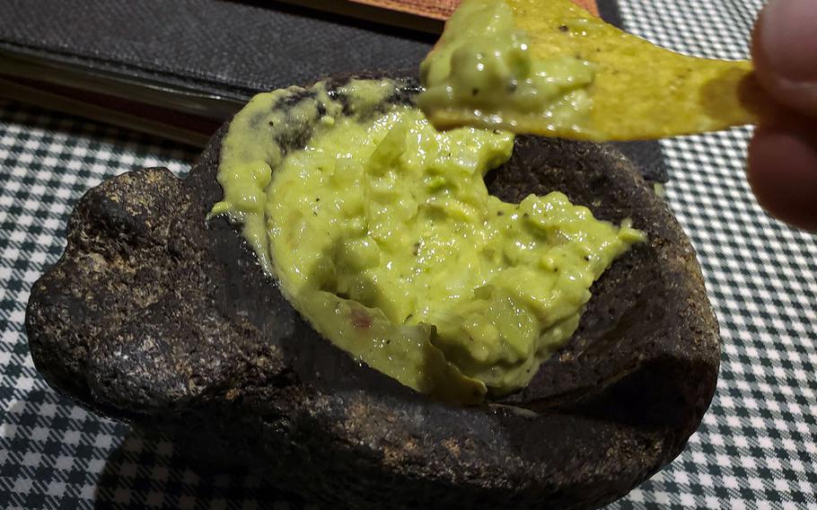 Posado del Sol, a Mexican eatery near Yokota Air Base in western Tokyo, makes its guacamole fresh to order.