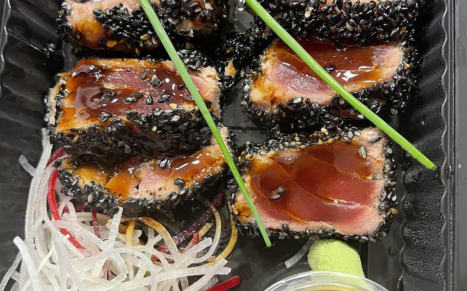 Kokoro does well with the limited fish options available in Germany, creating choices, such as the gently grilled tuna tataki, with that certain “wow” factor.
