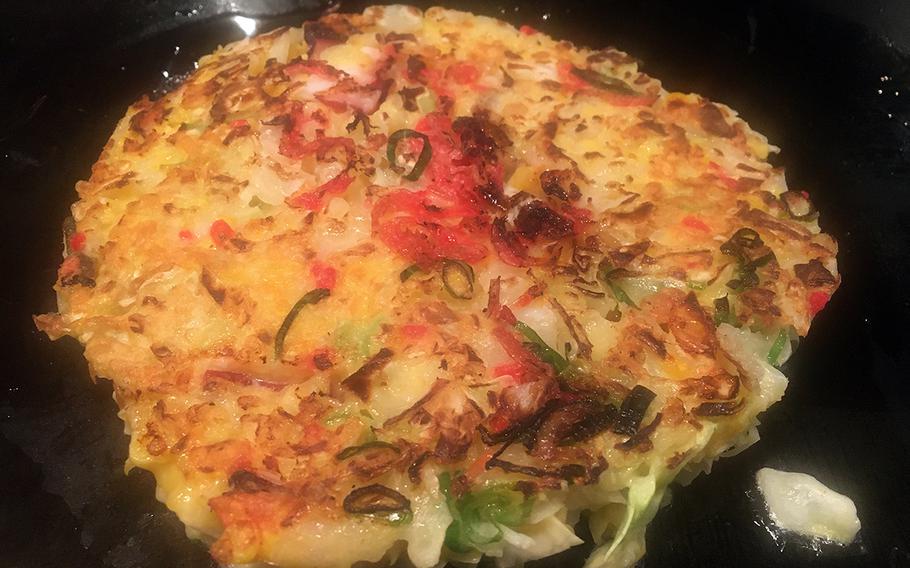 Okonomiyaki Columbus in Yokohama, Japan, provides the ingredients, but diners cook the meal.
