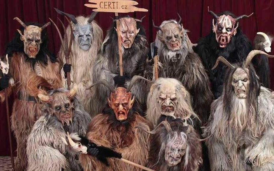 Fearsome, fur-clad beasts known as Krampus will do their best to give a good scare during a procession and drum show in Prague in front of the Industrial Palace on Dec. 7. 