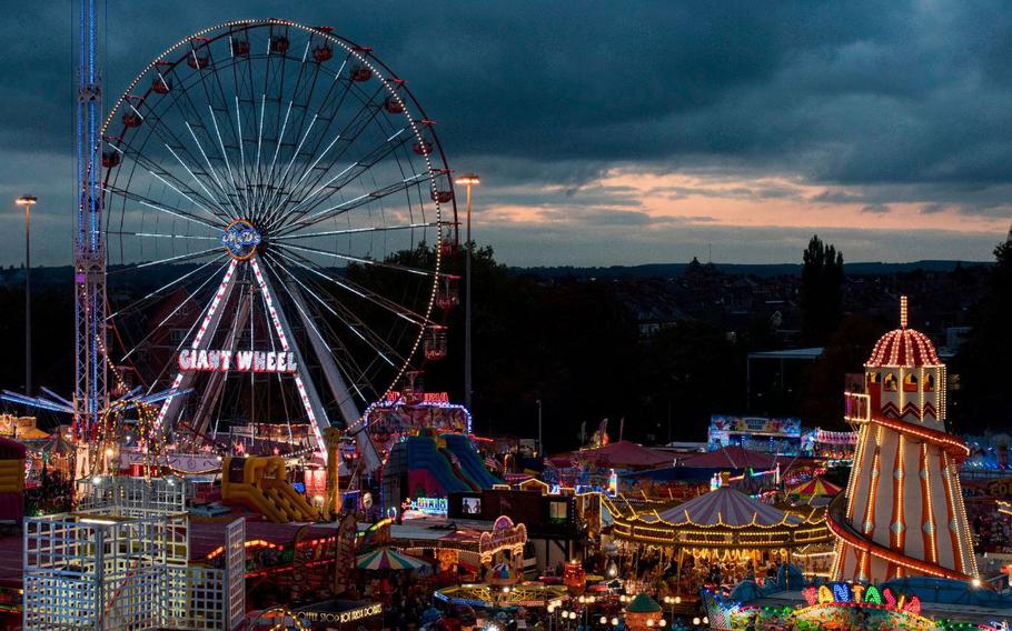 The Goose Fair in Nottingham, England, has the usual revelry, plus special "treats" such as mushy peas. The fair runs Oct. 2-6. 