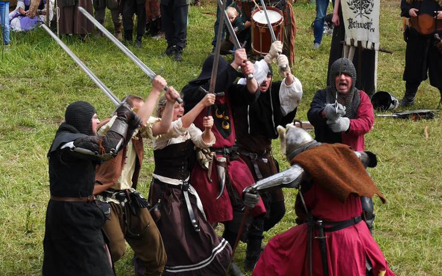 At the Middle Ages Market in Meersburg, Germany, attendees can eat, drink, shop and be amused by medieval-themed wares and activities.The event takes place Oct. 11-13.