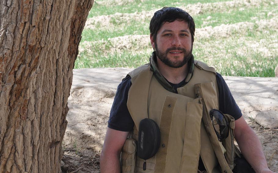 Stars and Stripes reporter Heath Druzin, during a patrol with U.S. soldiers in Kandahar province, Afghanistan, in 2010.